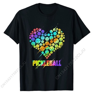 เสื้อยืด พิมพ์ลาย Pickleball Heart Paddle Sports Player สีสันสดใส สําหรับผู้ชาย