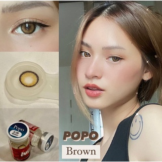 คอนแทคเลนส์ Lovely รุ่น Popo Brown (สีน้ำตาล)