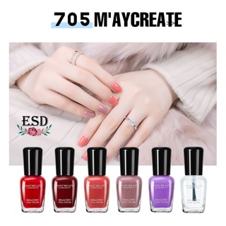 สีทาเล็บกึ่งเจล ไม่ต้องอบ MAYCREATE Healthy Nail Polish Set  เซ็ท 6 และ 5 ขวด ขนาด 5 ml.