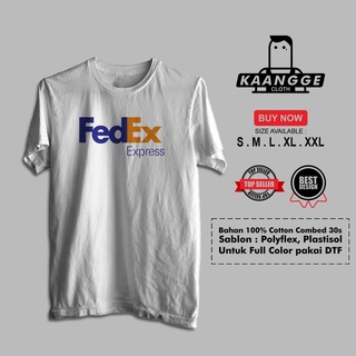 เสื้อยืด พิมพ์ลายโลโก้ Fedex Express สําหรับผู้ชาย