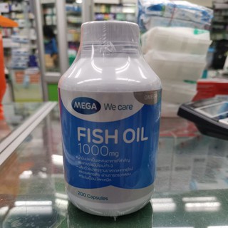 Mega​wecare​ Fishoil​1000mg​ 200เม็ด(exp.01/10/2023)