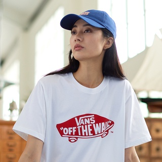 เสื้อยืดคอกลม เสื้อยืดแขนสั้น ผ้านุ่ม ไม่ต้องรีด VANS เสื้อยืดแข