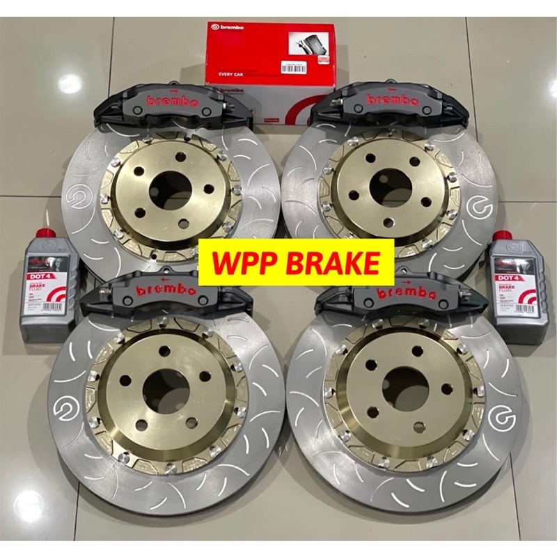 ปั้ม bremboแท้ คู่หน้า 4 พอทใหญ่ + คู่หลัง 4 พอต ยกชุด พร้อมติดตั้ง รับประกัน 10 ปี ปั้มเบรค 17z 18z