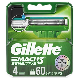 Free Delivery Gillette Mach 3 Sensitive Blades 4pcs. Cash on delivery