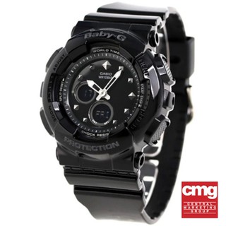 CASIO Baby-G นาฬิกาข้อมือผู้หญิง สายเรซิ่นดำ รุ่น BA-125-1ADR "ประกันศูนย์ CMG"