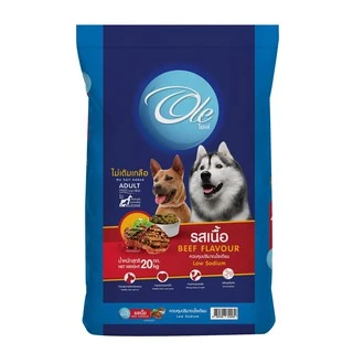 Ole (โอเล่) รสเนื้อ 1 สี อาหารเม็ดสำหรับสุนัข อายุ 1 ปีขึ้นไป ขนาด 20 KG