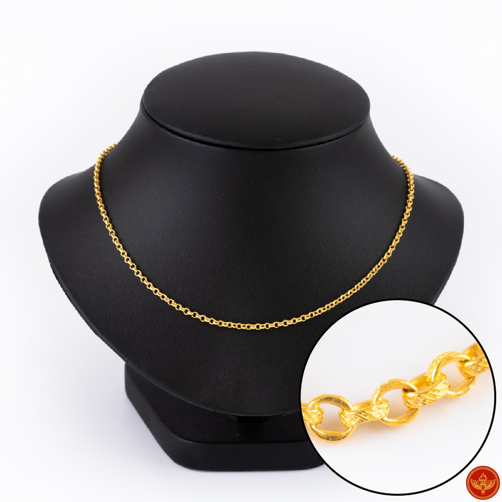 LSW สร้อยคอทองคำแท้ ครึ่ง สลึง (1.89 กรัม) ลายทาโร่ NB-3