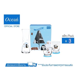 OCEAN ชุดเหยือกน้ำและแก้ว SNOWY MOUNTAIN MINI COMBO SET (Pack of 3)