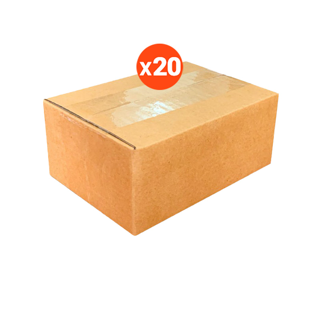 กล่องพัสดุ กล่องไปรษณีย์ เบอร์ 00 ไม่มีพิมพ์ ขนาด 14x9.75x6(แพ็ค 20 ใบ)