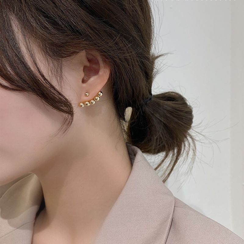 S925 ต่างหูลูกปัดสุดเก๋ (S925优雅珠子耳环)