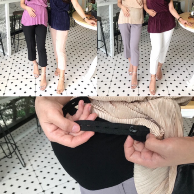Minirin MT01 Maternity Skinny Trouser กางเกงคนท้อง ผ้าเครป ใส่สบาย ไม่อึดอัด