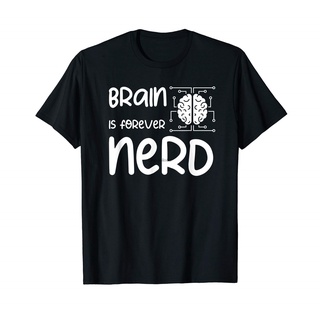 เสื้อยืด คอกลม พิมพ์ลาย Nerd Pharrell Brain Is Forever Nerd แฟชั่นสไตล์วินเทจS-5XL