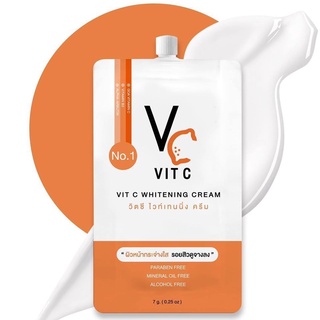 VC Vit C Whitening Cream 7 กรัม วีซี วิตซี ไวท์เทนนิ่ง ครีม VC Vit C Whitening Cream ครีมบำรุง ผิวหน้า ขาวกระจ่างใส