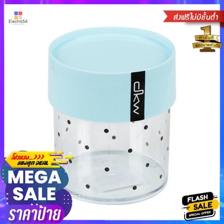 ขวดโหล PS DKW PASTEL DOT 0.8 ลิตร ฝาฟ้าPS CANISTER DKW PASTEL DOT 0.8L BLUE