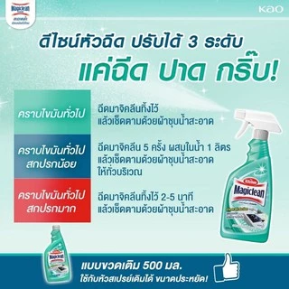 มาจิคลีน น้ำยาทำความสะอาดห้องครัว สเปรย์ 500มล Magiclean Kitchen cleaner spray 500ml น้ำยาทำความสะอาดห้องครัว
