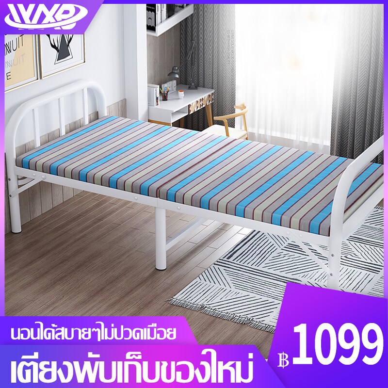 เตียงพับได้ อเนกประสงค์ ไม่ต้องประกอบ folding bed 180*100*40ซม พับง่าย บรรจุภัณฑ์แข็งแรง