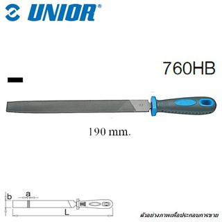 UNIOR 760HB ตะไบแบนหยาบ 4" พร้อมด้าม