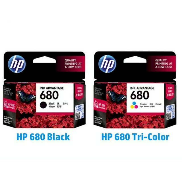หมึกพิมพ์อิงค์เจ็ท] HP 680 BK/CO แพคเดี่ยว (หมึกดำ หรือ หมึกสี) - 1 กล่อง ของแท้