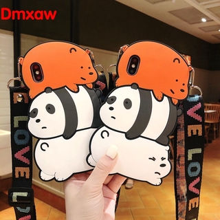 Cute Bear Phone Case For iPhone 12 Pro Max 12 Mini 5.4 6.1 6.7 11 Pro Max X XS Max XR 8 7 6 6S Plus 5 5s SE Phone Case Cartoon We Bare Bear Silicone Soft Cover