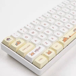 Xda ปุ่มกดคีย์บอร์ด PBT ลายคอร์กี้น่ารัก