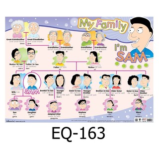 My Family EQ-163 สื่อโปสเตอร์ภาพ กระดาษ หุ้มพลาสติก