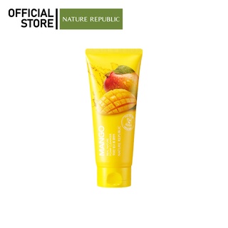 NATURE REPUBLIC REAL NATURE MANGO FOAM CLEANSER (150ML) โฟมล้างหน้า สูตรมะม่วง