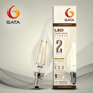 หลอด LED 2W คลาสสิค E14 Warm (แบบเปลวไฟ) (แพ็ค 1 , 4 ดวง)