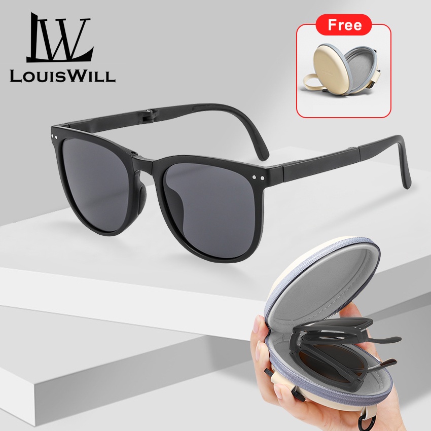 Sunglasses 139 บาท Louiswill แว่นตากันแดด เลนส์โพลาไรซ์ ป้องกันรังสียูวี แบบพกพา สําหรับผู้หญิง Fashion Accessories