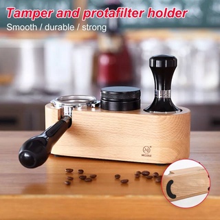 ที่วางแทมเปอร์ tamper base ที่วางด้ามชง2IN1 58mm. coffee tamper wooden coffee holder -สินค้ามีพร้อมส่ง-