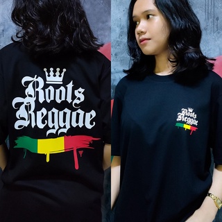 เสื้อคนอ้วน - เสื้อยืดสําหรับผู้ชาย☁L.Roots Raggae by Print Maniac เสื้อผ้าเสื้อยืดสําหรับผู้ชาย/เส