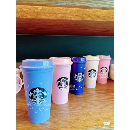 Star-bucks ถ้วยกาแฟซากุระเป็นมิตรกับสิ่งแวดล้อม 473 มล. / 16 ฟลอยซ์ (cynthia)