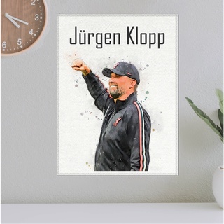 โปสเตอร์ ผ้าแคนวาส Jurgen Klopp (1) Liverpool เจอร์เก้น คล็อปป์ ผู้จัดการทีม ลิเวอร์พูล ภาพวาด ศิลปะ