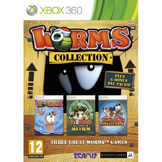 แผ่น XBOX 360 Worms Collection ใช้กับเครื่องที่แปลงระบบ RGH