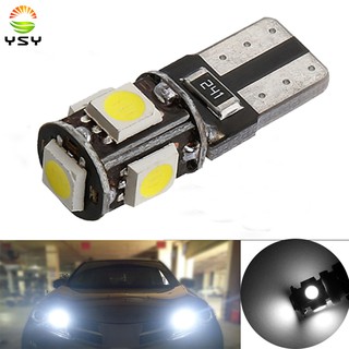 หลอดไฟ T10 5050 5 Smd Canbus Led W5W 194 ฟรี Dc 12V สําหรับรถยนต์