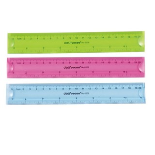 ไม้บรรทัดงอได้แฟนซี ขนาด 20ซม. Deli 6208 Ruler คละสี