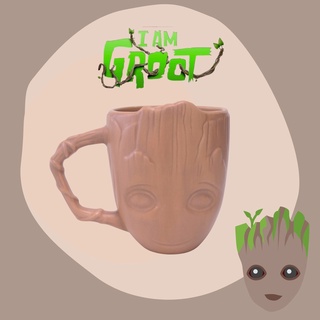 แก้วเซรามิค แก้วมัค 2D ลายไม้ Groot