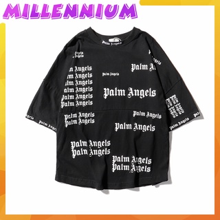 เสื้อเชิ้ตแขนสั้น ผ้าฝ้าย พิมพ์ลาย High Street PALM OVERSIZE ANGELS LO โอเวอร์ไซซ์ สไตล์เรโทร สําหรับผู้ชาย และผู้หญิง