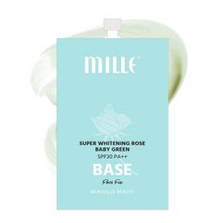 Mille เบสเขียวรุ่นใหม่ Super Whitening Rose Baby Green Base (7g)