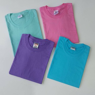 เสื้อเปล่าผู้ใหญ่ เสื้อยืดสีพื้นเรียบ Cotton 100%