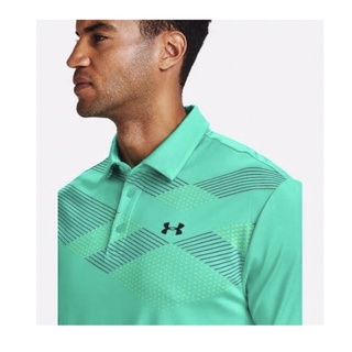 Under Armour เสื้อกีฬากอล์ฟคอปกสีเขียว สำหรับผู้ชาย แบรนด์แท้ราคาพิเศษ