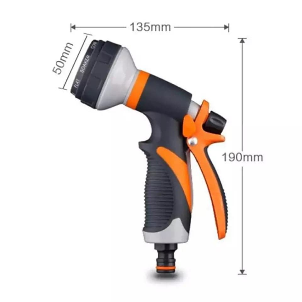 หัวฉีดน้ำ ปืนฉีดน้ำ ล้างรถ รดน้ำต้นไม้ ปรับหัวฉีดได้ 8 ระดับ - รูปที่ 3