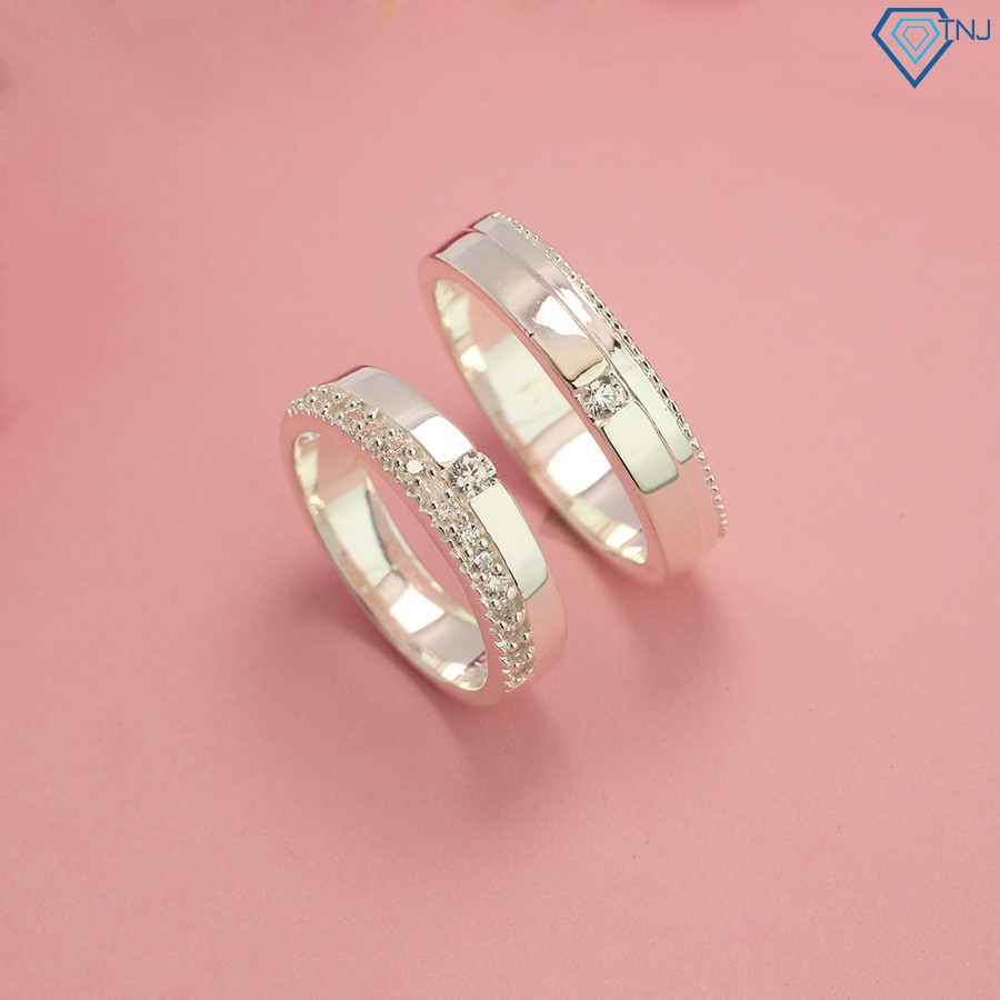 แหวนคู่รักรักเงินสวยพร้อมสลักชื่อ อัพออนขอ ND0338 TNJ Jewelry
