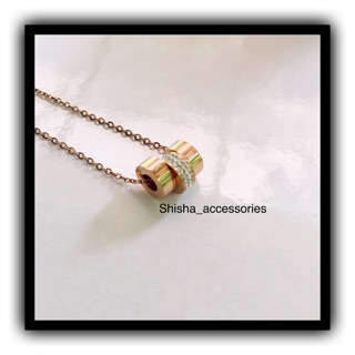 Lovebeauties สร้อยพร้อมจี้ 14k เลขโรมัน สร้อยแฟชั่นสไตล์แบรนด์