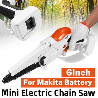 เลื่อยโซ่ไฟฟ้า ขนาดเล็ก 6 นิ้ว แบบชาร์จไฟได้ สําหรับแบตเตอรี่ Makita 18V