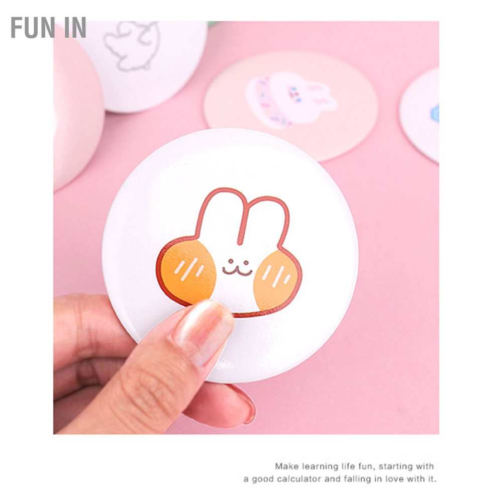 Fun IN mini pocket mirror cute cartoon pattern exquisite craftsmanship exquisite small portable makeup, small size can be carried around