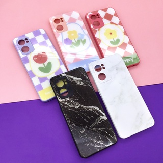 พร้อมส่งจากไทย!! REALME C35 เคสมือถือกระจกพิมพ์ลาย กันเลนส์กล้อง ลายการ์ตูน, หินอ่อน