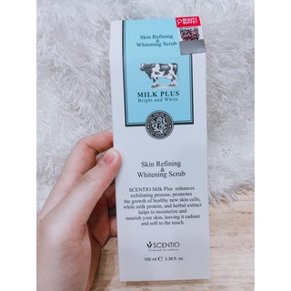 BEAUTY BUFFET SCENTIO MILK PLUS SKIN REFINING and WHITENING SCRUB เจลนมสครับผิว 100 มล