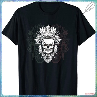 New Ancient Aztec King I Mexican Skull I Mayans T-Shirt เสื้อยืด ดพิมพ์ลาย เสื้อยืดผ้าฝ้าย คอกลม cotton ความนิยม sale Un