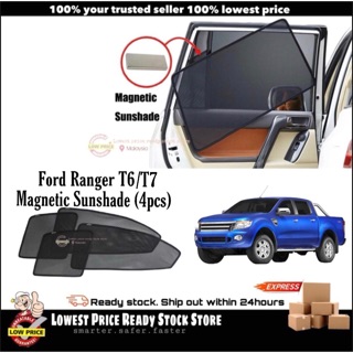 ม่านบังแดดแม่เหล็ก สําหรับ Ford Ranger T6 T7 T8 Raptor Ford Ranger (4 ชิ้น)