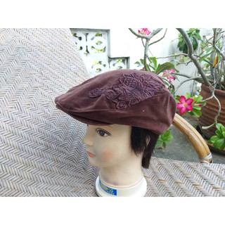 หมวก Flat Cap หมวกติงลี่ ผ้ากำมะหยี่สวยมาก (ของใหม่)